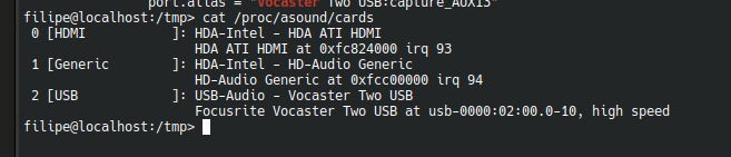 Identifying your sound card in /proc/asound/cards
